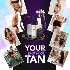Demonstration of an even, natural-looking tan glow produced by the Z3000 setup.