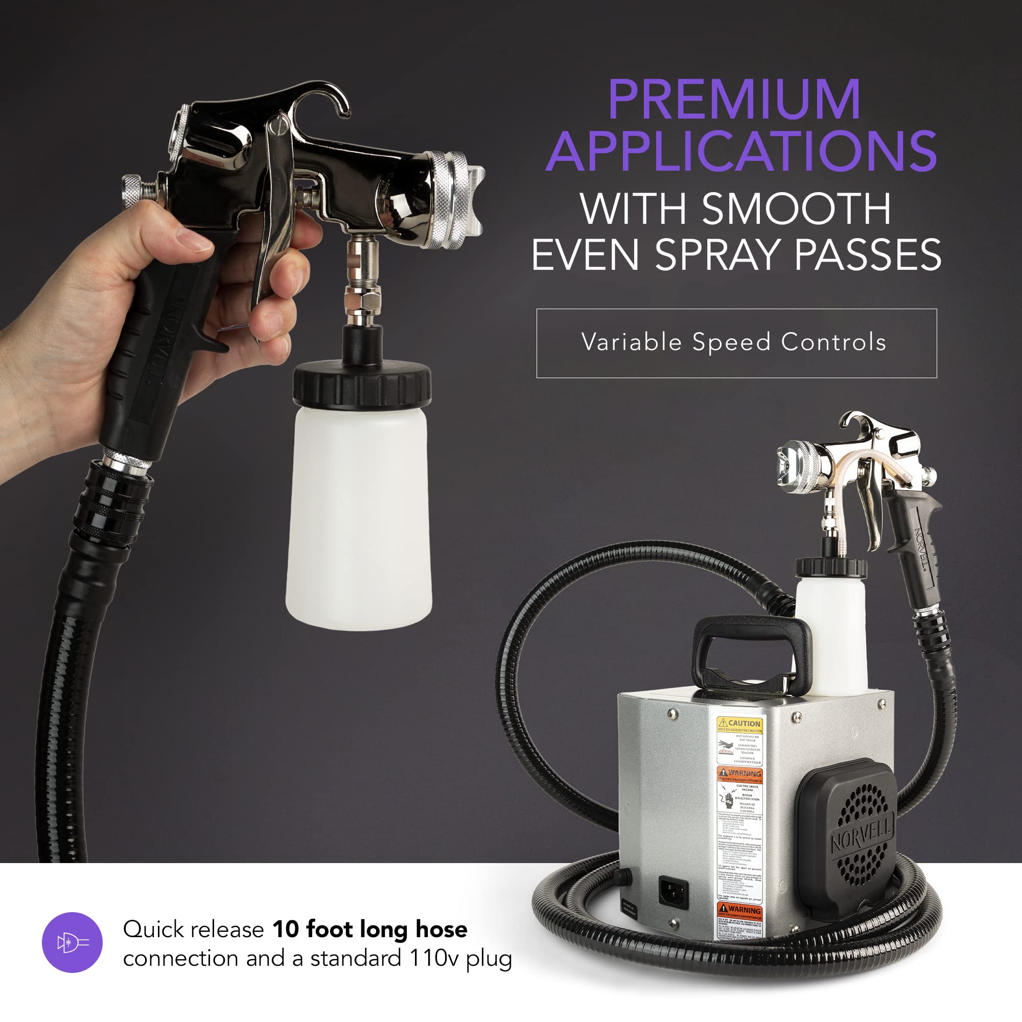 Professional-grade Norvell system designed for long days of use and reliable performance.