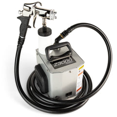 Norvell Mobile Z3000 HVLP machine shown for on-site tanning with portable, professional-grade setup.