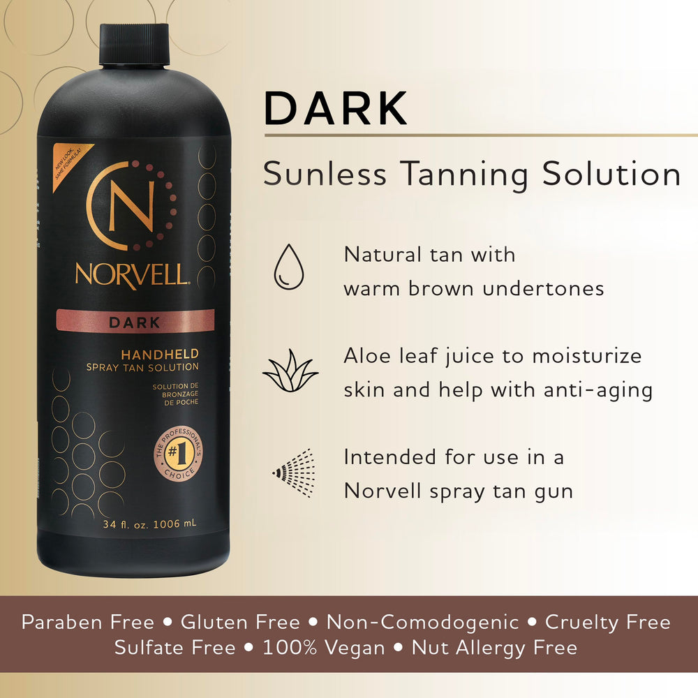 Norvell Premium spray tan bottle with nozzle for smooth, even coverage