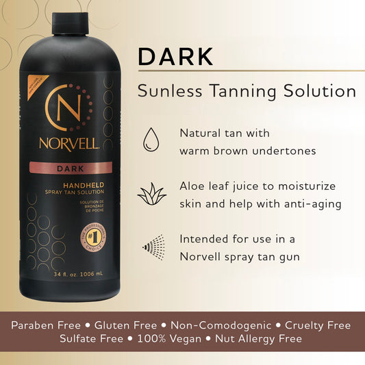 Norvell Premium spray tan bottle with nozzle for smooth, even coverage