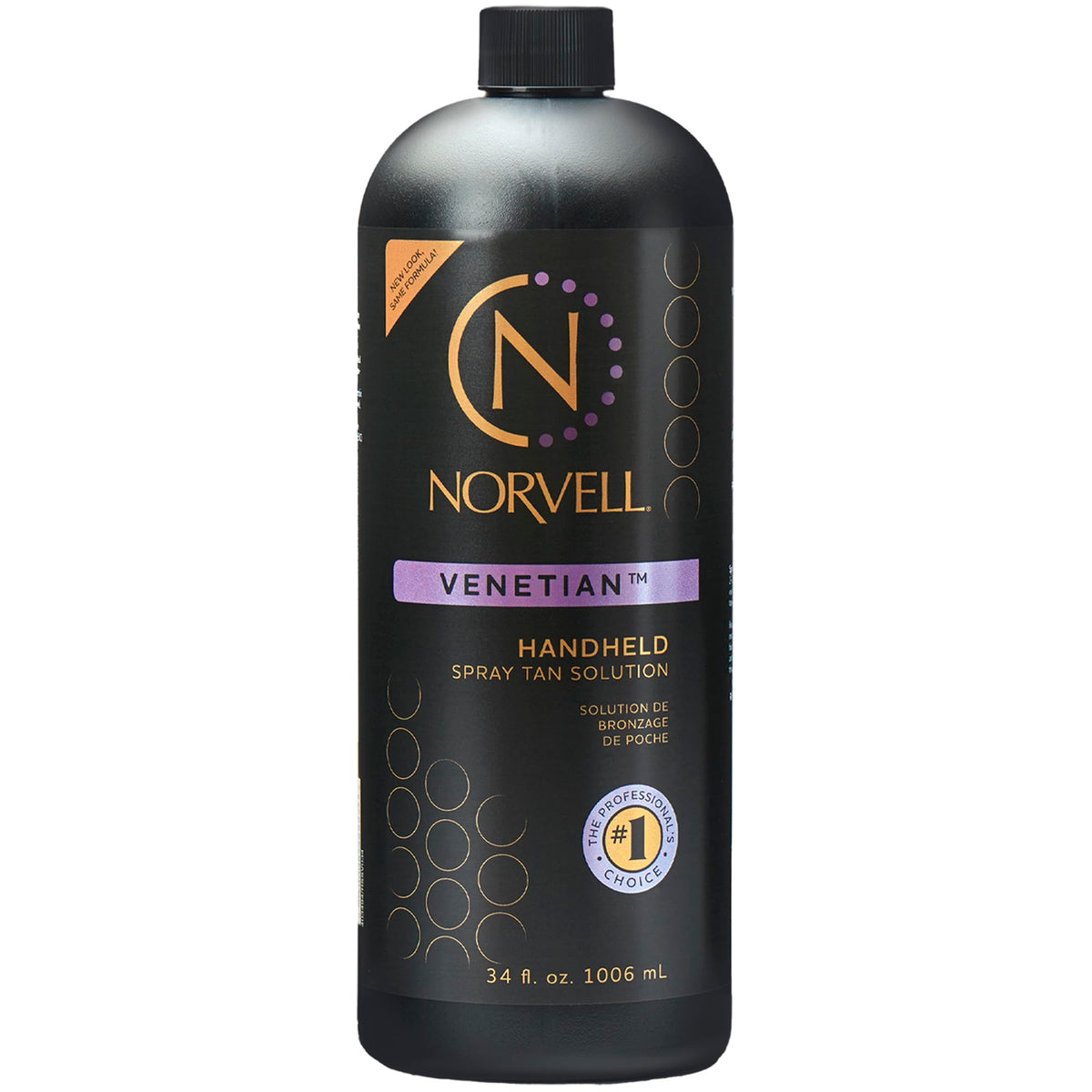 Norvell Venetian 1L bottle ready for professional sunless tanning.
