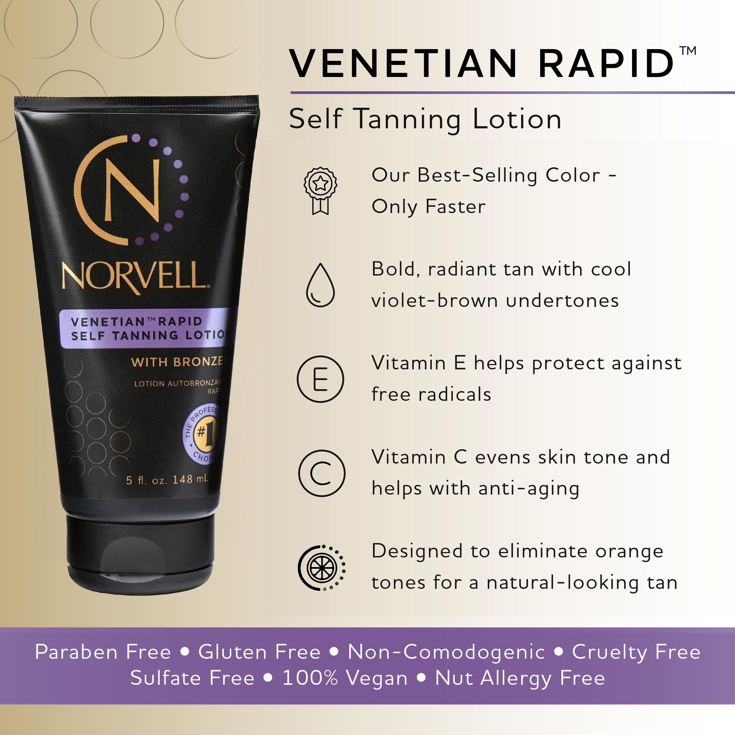 Norvell Venetian Rapid bottle pump for easy, even application.