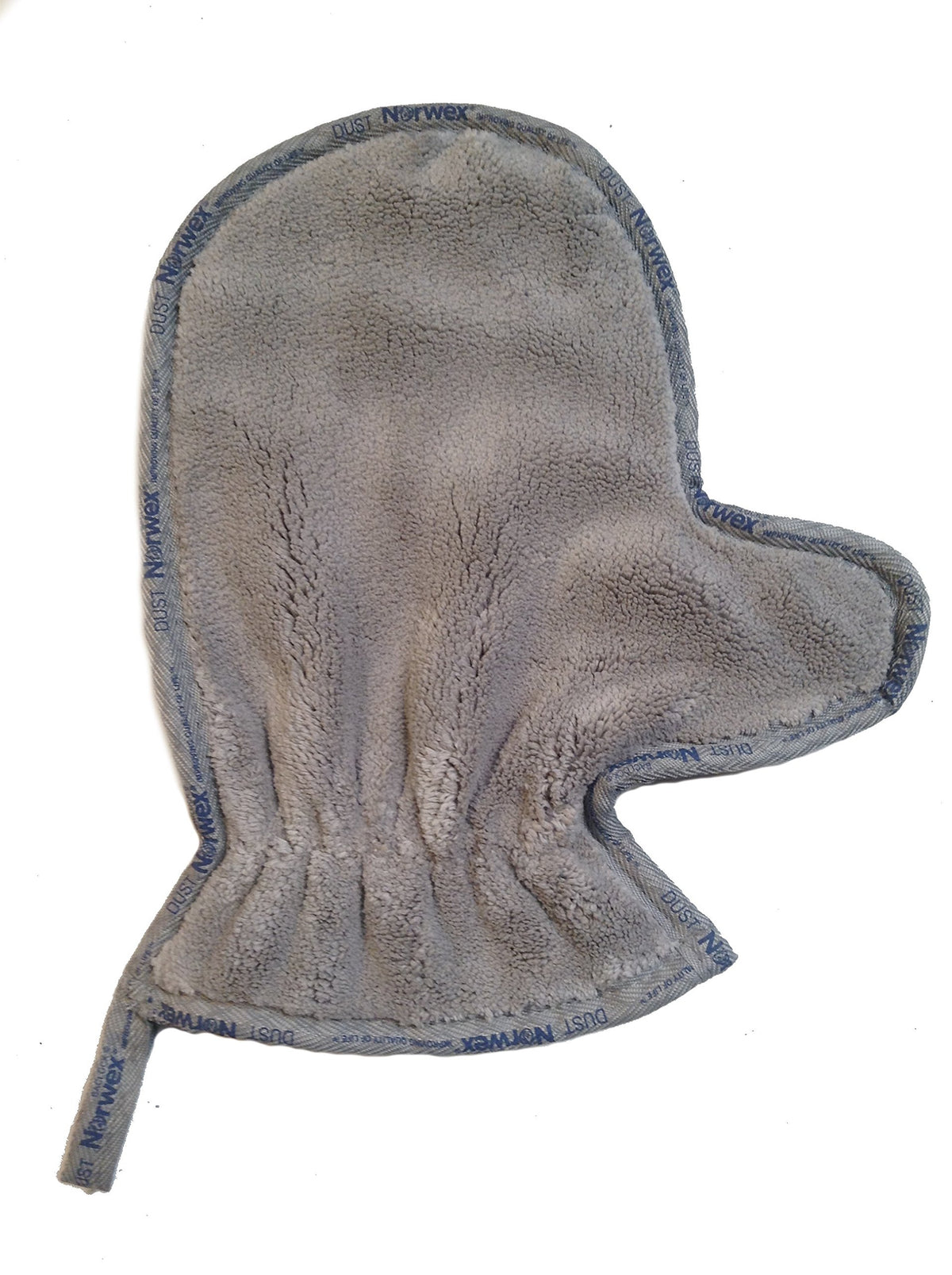 Norwex Dusting Mitt Graphite close-up for effective dusting without chemicals.
