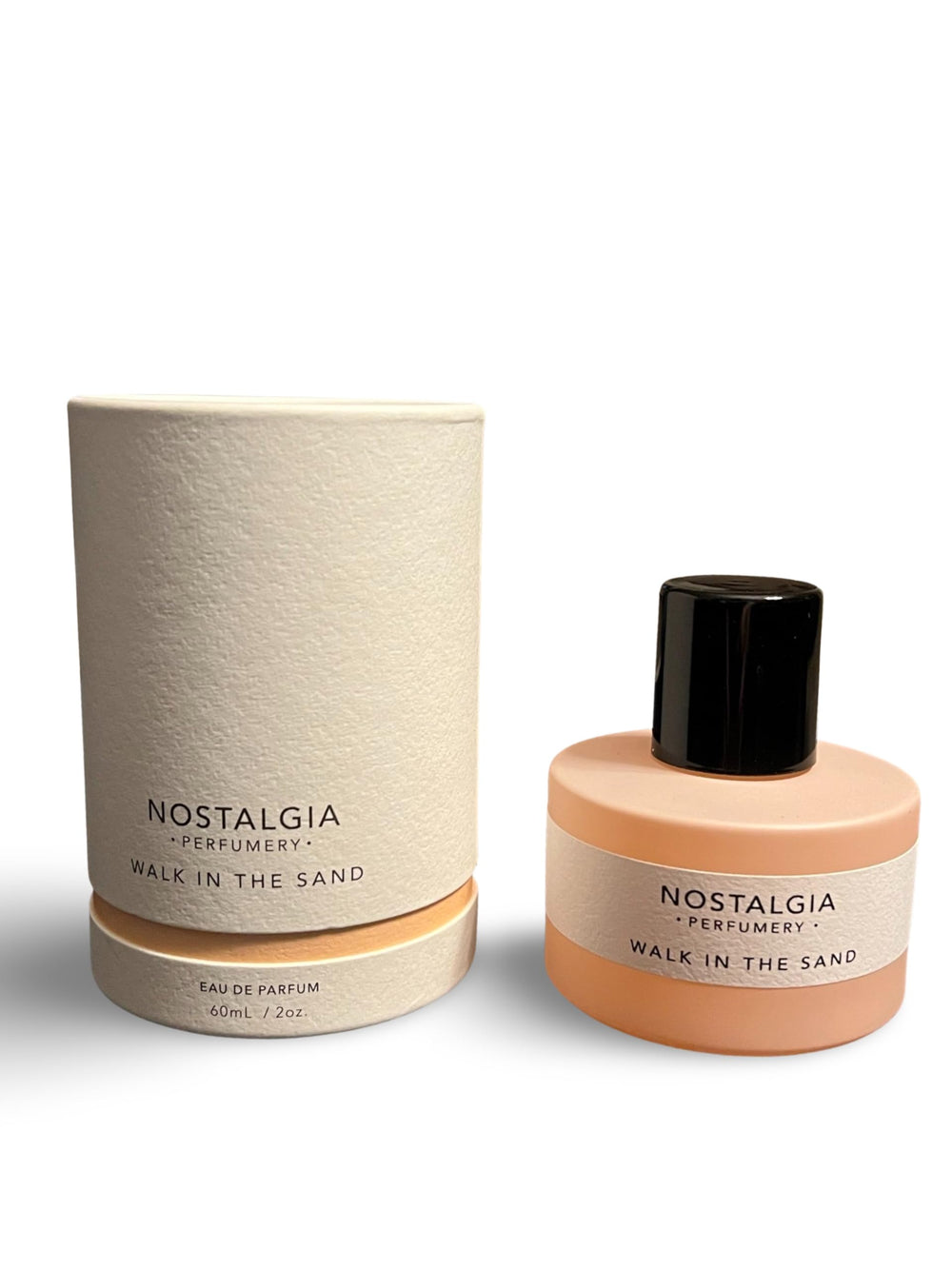 Nostalgia Perfumery Walk in the Sand bottle front with citrus notes for daytime wear
