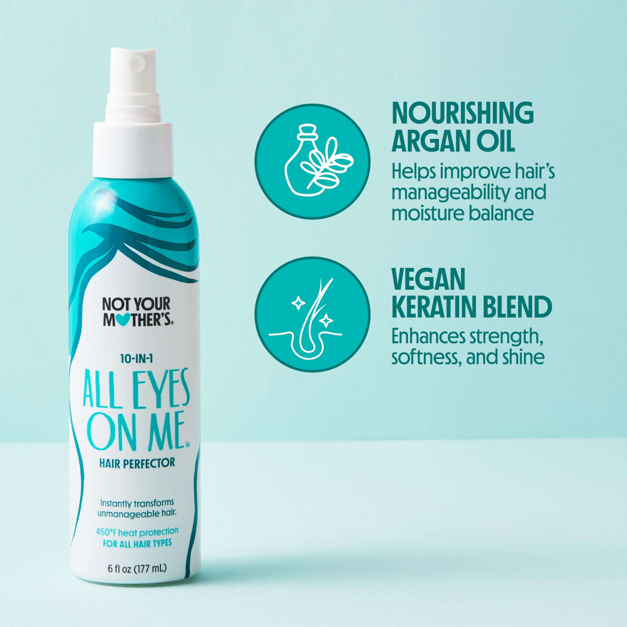 Not Your Mother's All Eyes On Me bottle with berry vanilla scent enhancing fragrance.