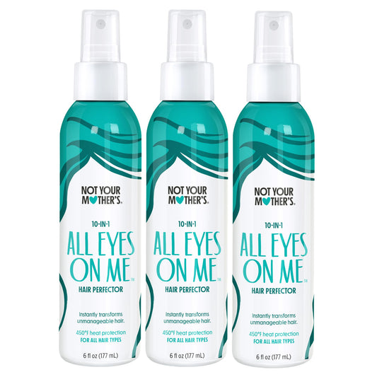 Not Your Mother's All Eyes On Me bottle highlights 10-in-1 leave-in protection for heat and moisture.