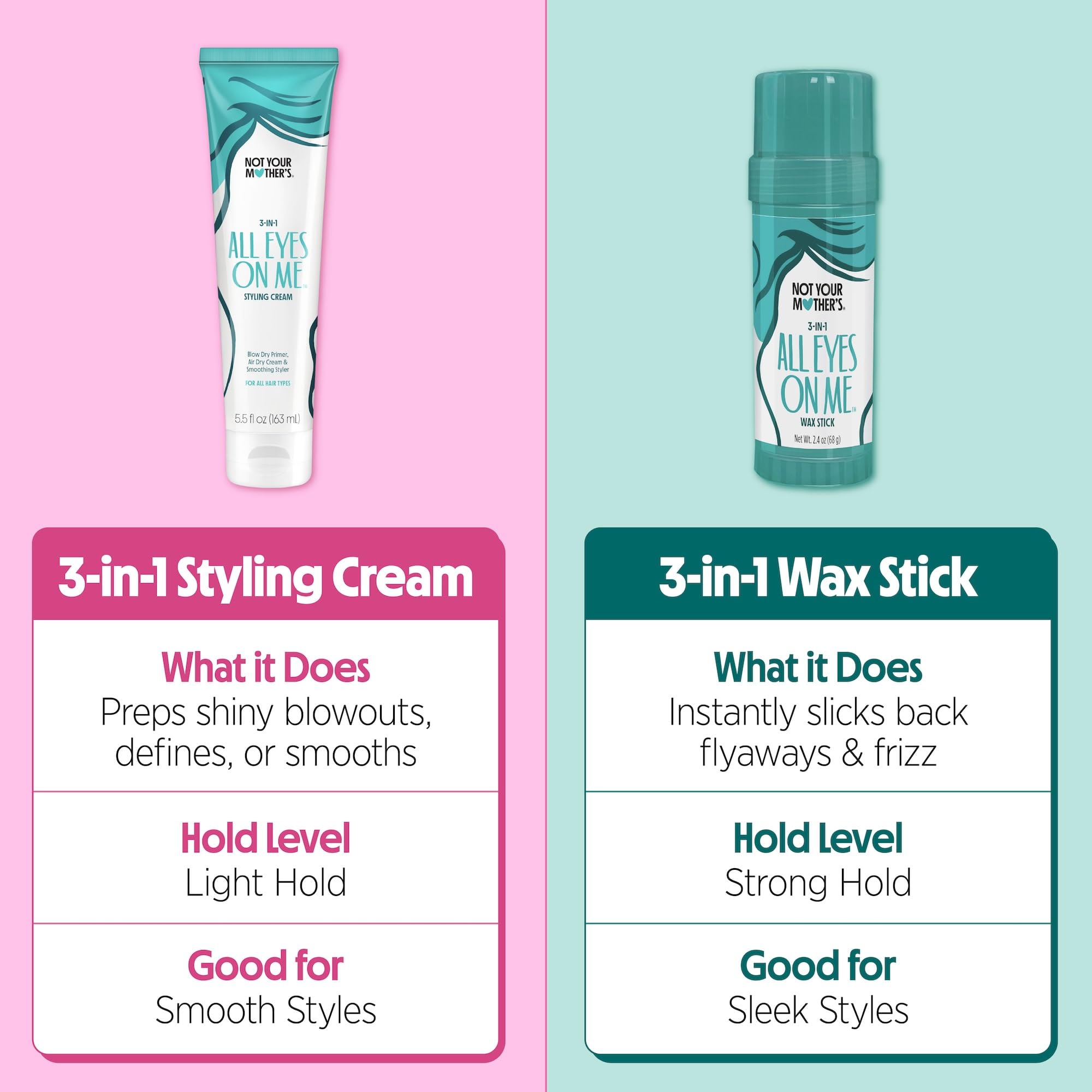 Not Your Mother's All Eyes On Me styling cream foamy texture for smooth finish