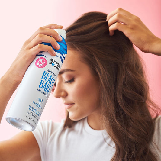 Not Your Mother's Beach Babe 2-pack can top view highlights oil absorption.