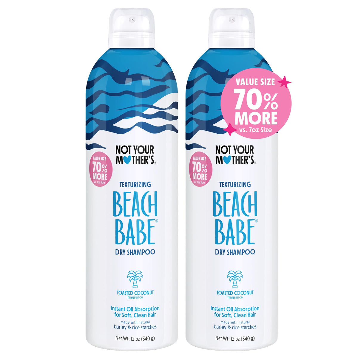Not Your Mother's Beach Babe 2-pack can front offers quick refresh without water.