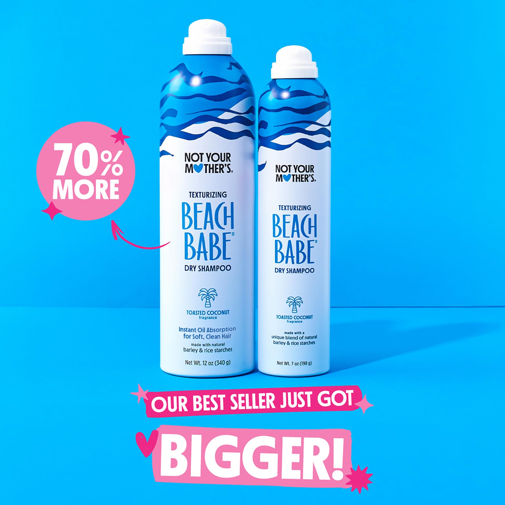 Not Your Mother's Beach Babe Dry Shampoo no rinse formula in action.