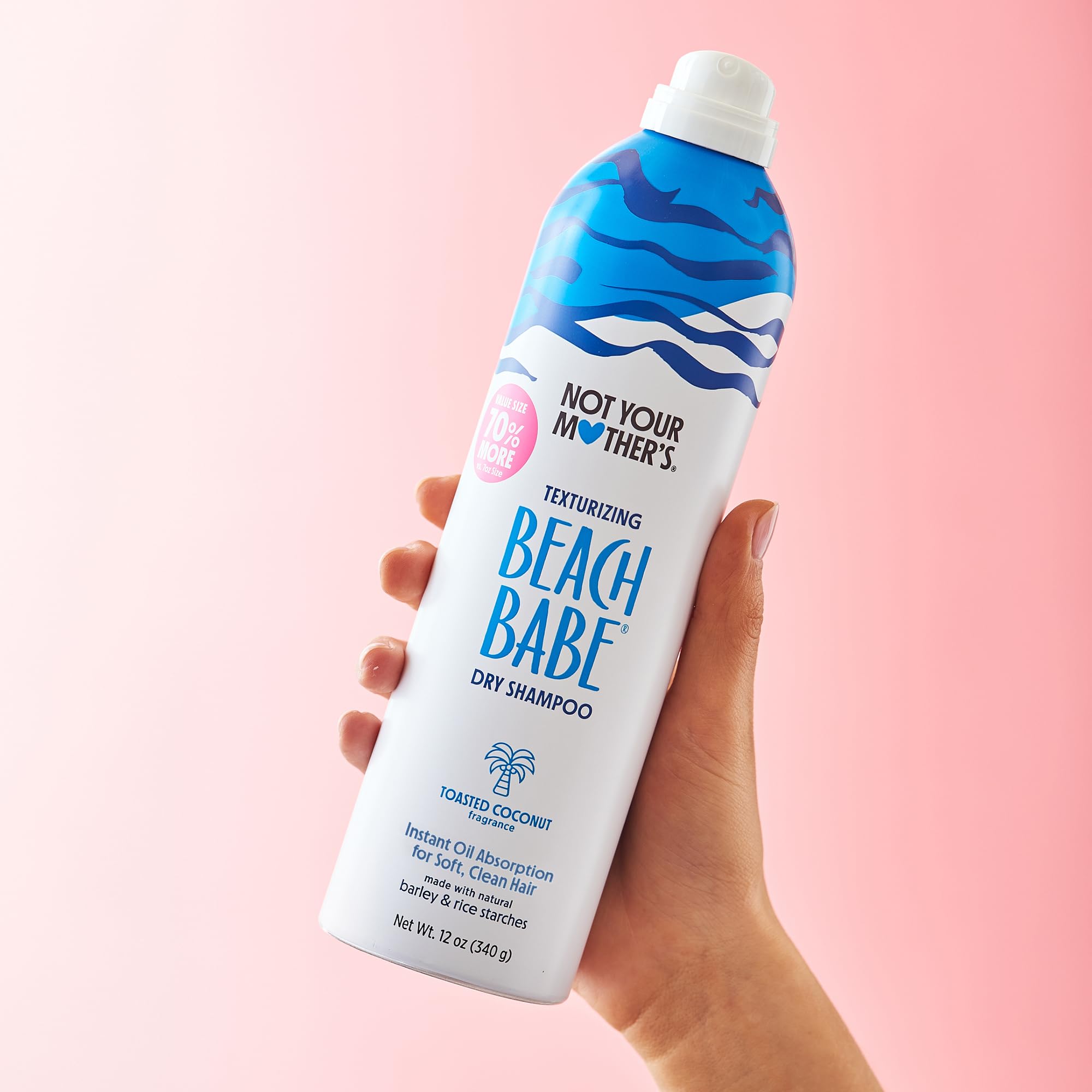 Not Your Mother's Beach Babe Dry Shampoo spray action adds effortless texture.