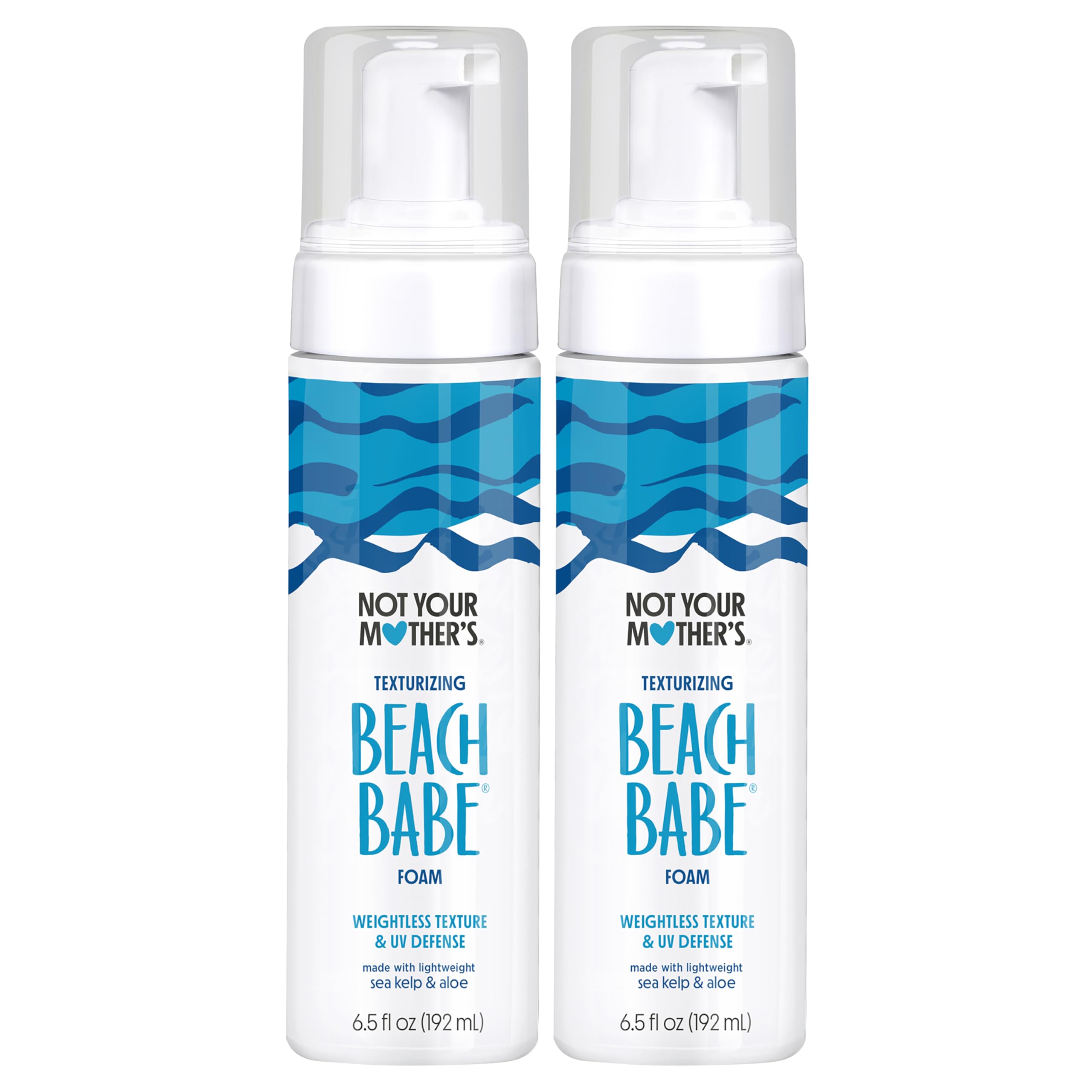 Not Your Mother's Beach Babe Texturizing Foam bottle pour for effortless, crunch-free beachy waves.