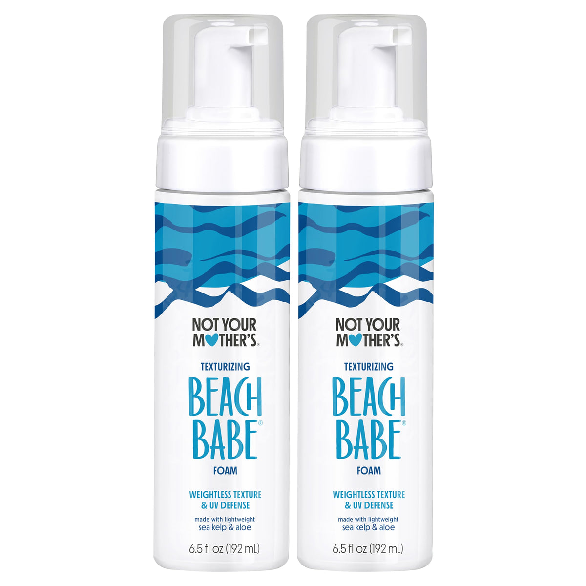 Not Your Mother's Beach Babe Texturizing Foam bottle pour for effortless, crunch-free beachy waves.
