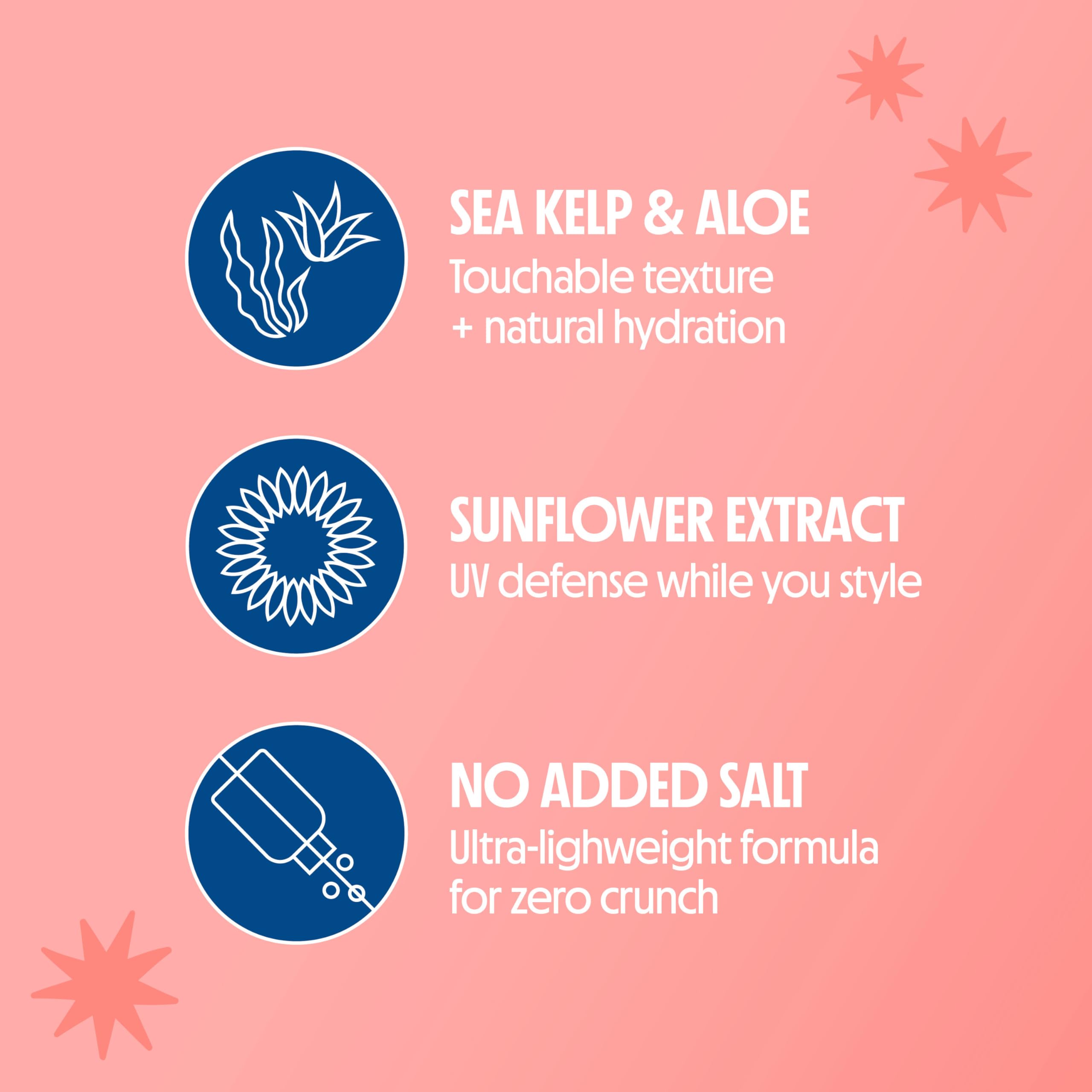 Not Your Mother's Beach Babe Texturizing Foam UV-defense protects against sun exposure during outdoor days.