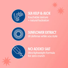Not Your Mother's Beach Babe Texturizing Foam UV-defense protects against sun exposure during outdoor days.