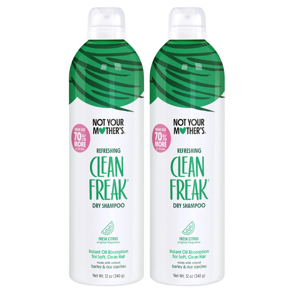 Not Your Mother's Clean Freak refreshing dry shampoo bottles provide rapid oil absorption.