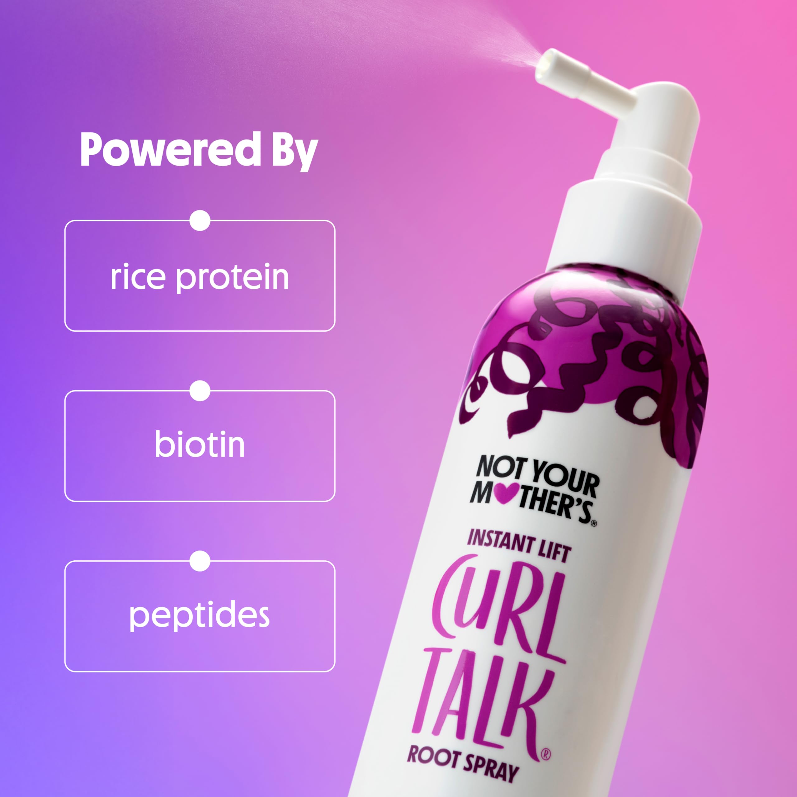 Not Your Mother's Curl Talk Citrus Jasmine scented bottle ready for styling