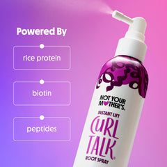 Not Your Mother's Curl Talk Citrus Jasmine scented bottle ready for styling