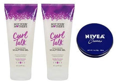 Not Your Mother's Curl Talk gel bottle demonstrates defining curls with frizz control