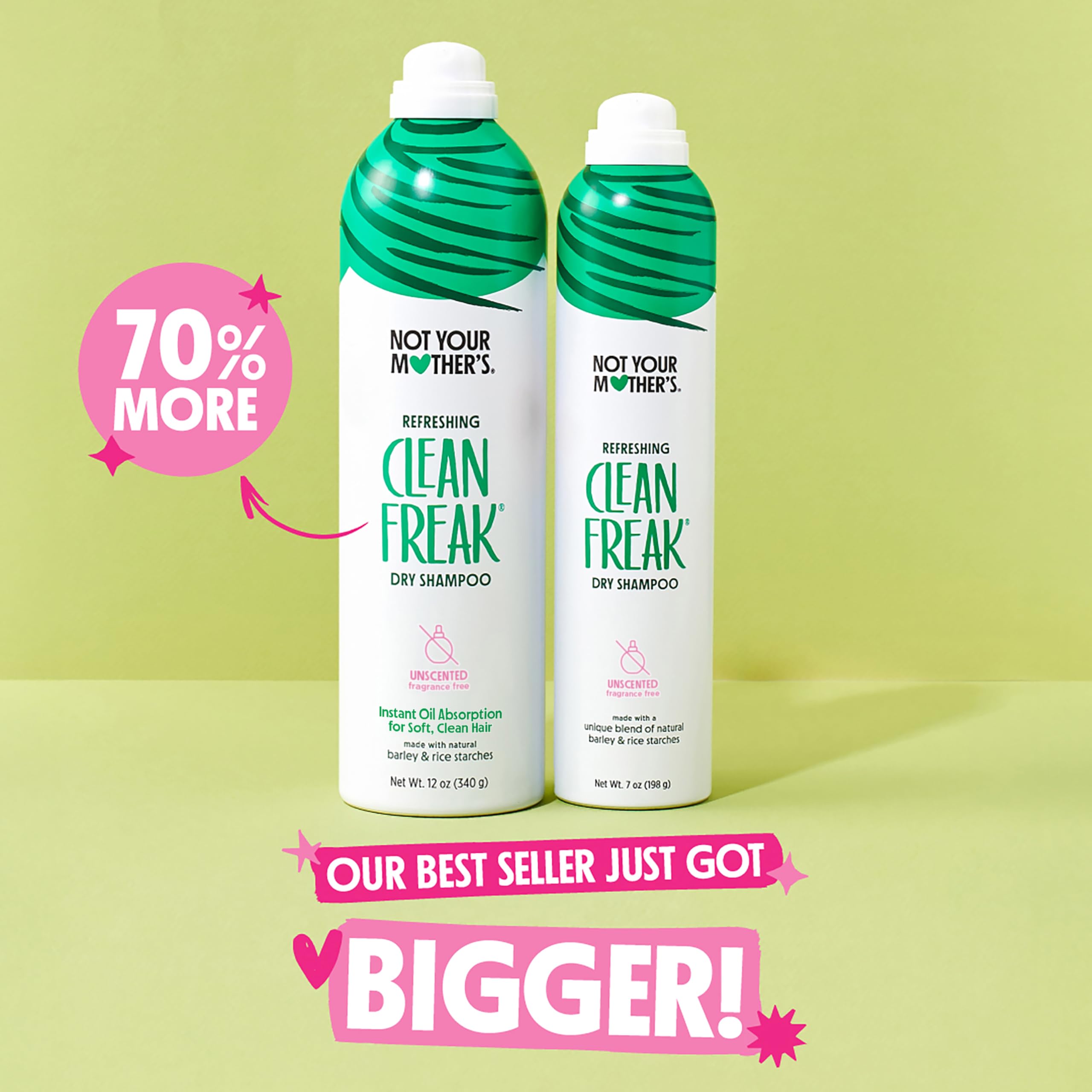 Not Your Mother's No-rinse dry shampoo applied to roots without water
