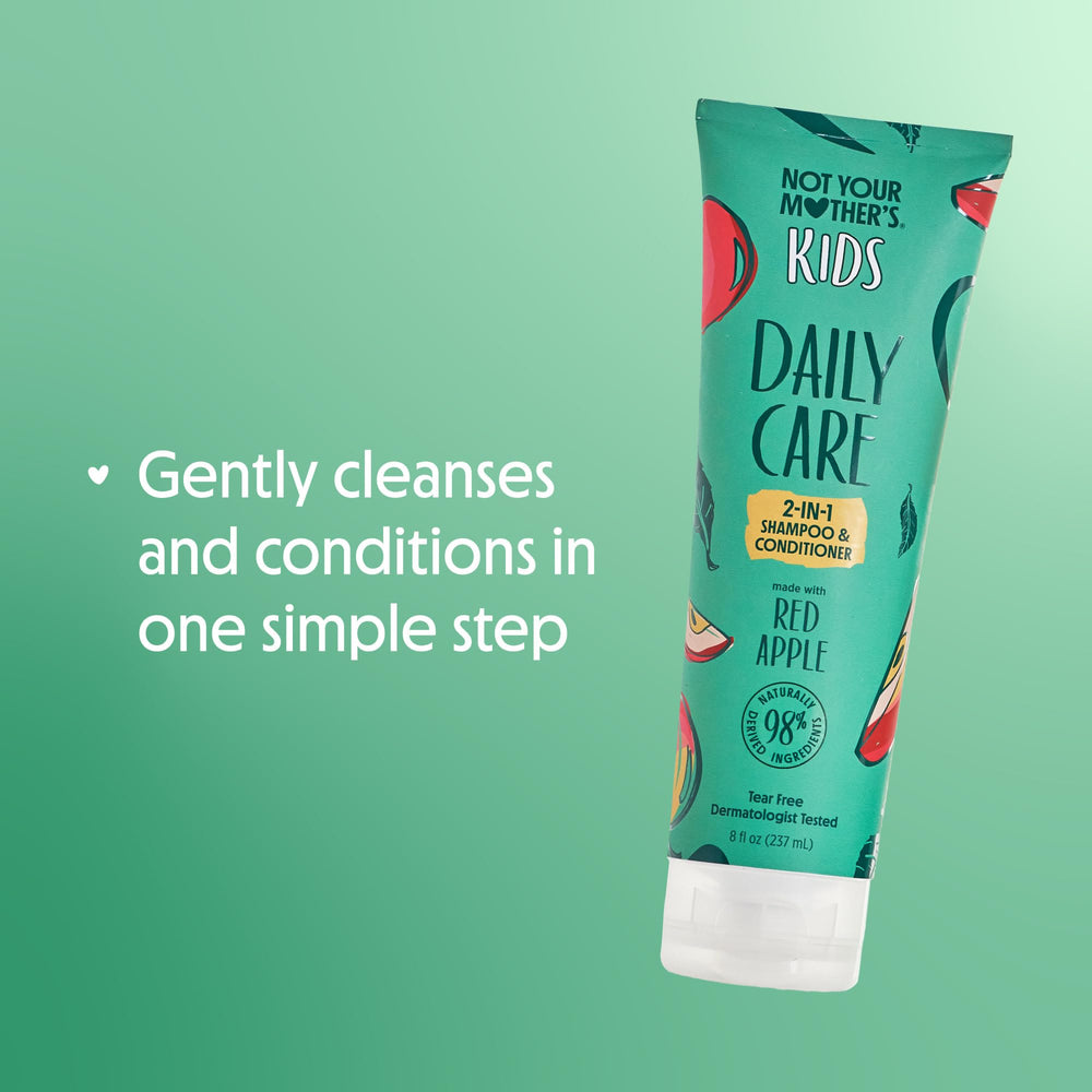 Close-up of Not Your Mother's Kids tear-free formula, for gentle daily use.