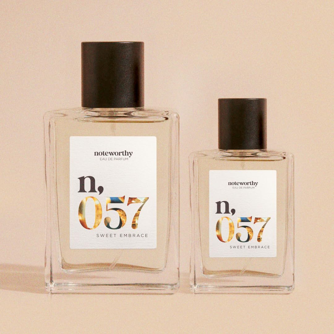 Noteworthy n057 Sweet Embrace bottle tilt evokes lush fragrance on demand