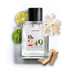 Noteworthy N,249 Afternoon Daydream bottle front view highlighting bergamot and pear for daily wear