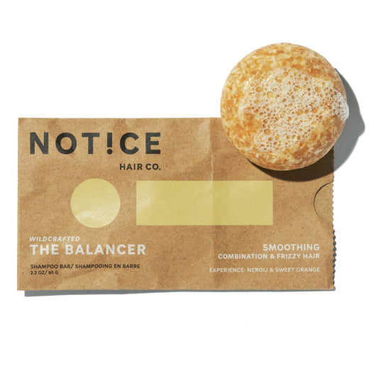 NOT!CE Hair Co. Balancer bar packaging highlights vegan, cruelty-free care.