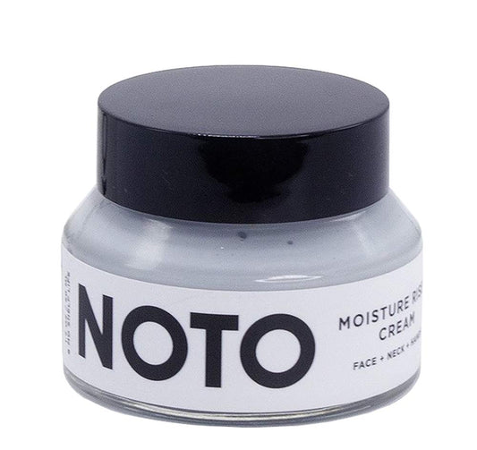 NOTO Botanics Natural Moisture Riser Cream bottle delivering lightweight hydration.