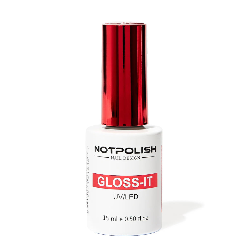 NotPolish Gloss-It Top Coat bottle closeup with crystal-clear shine for lasting nails