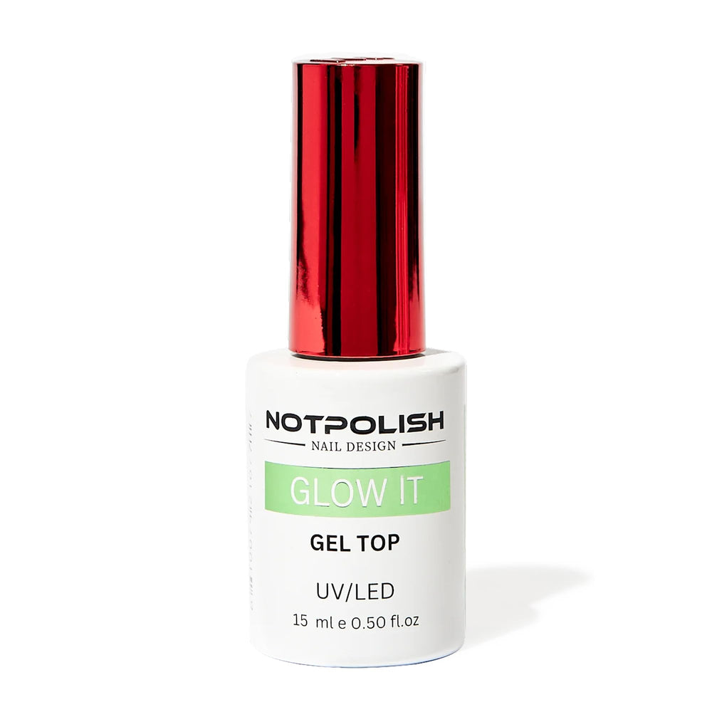 Notpolish Glow-It Gel Top Coat showcases glow-in-the-dark nails with long-lasting shine