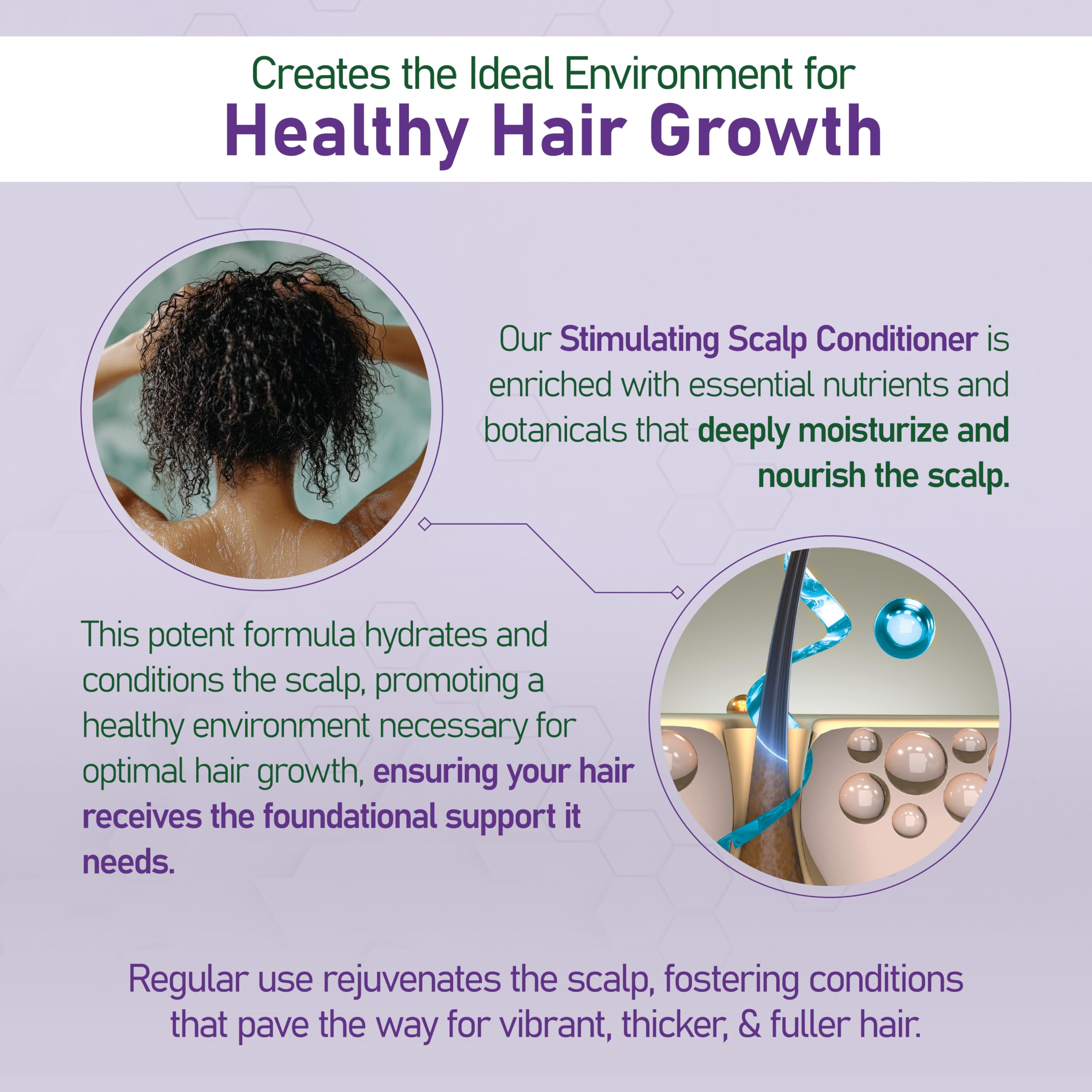 Product being generously applied to scalp and hair for even distribution