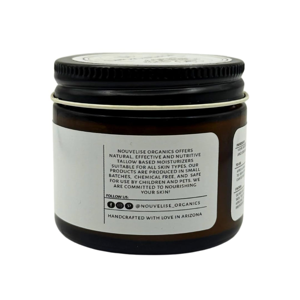 Nouvelise Pure Whipped Tallow Moisturizer applied for smooth, even coverage.