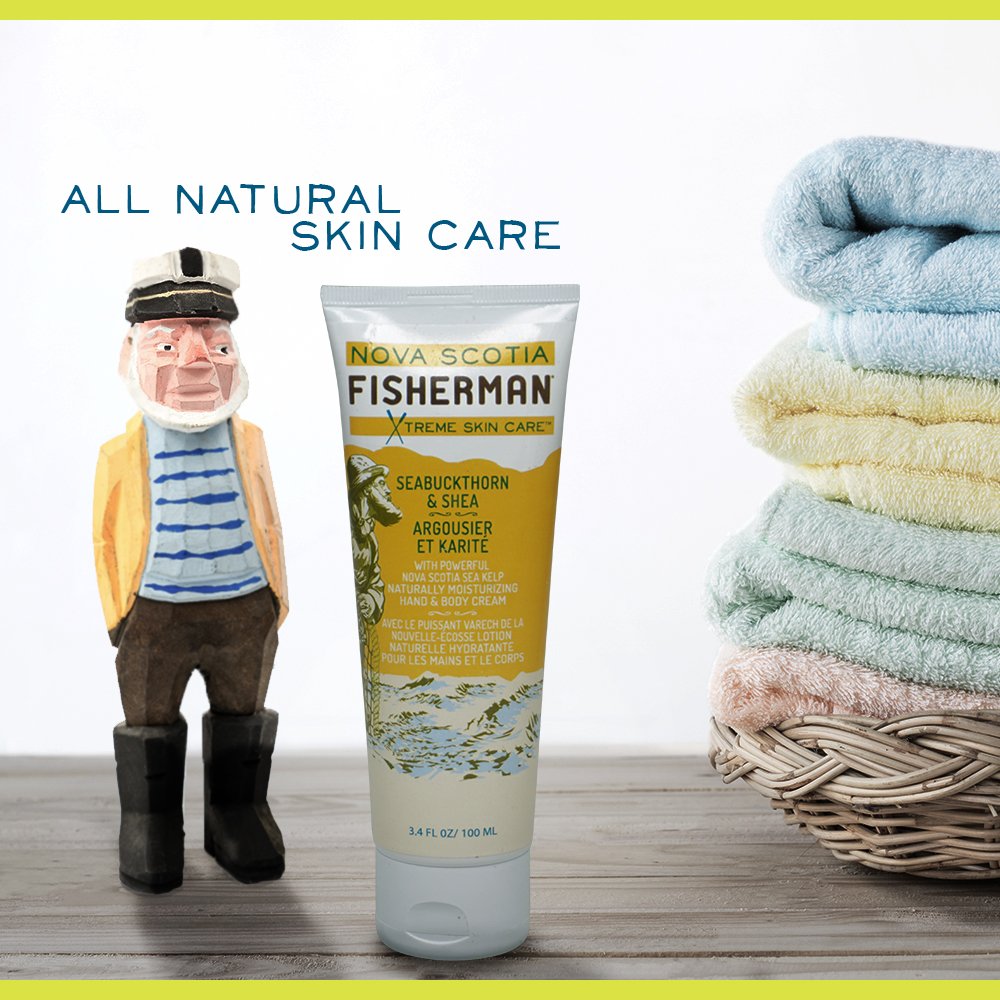 Nova Scotia Fisherman vegan-friendly packaging highlights eco-conscious, cruelty-free care.
