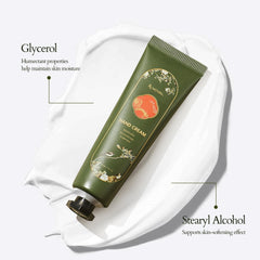 NOVAL Jasmine hand cream cap detail emphasizing easy dispensing.