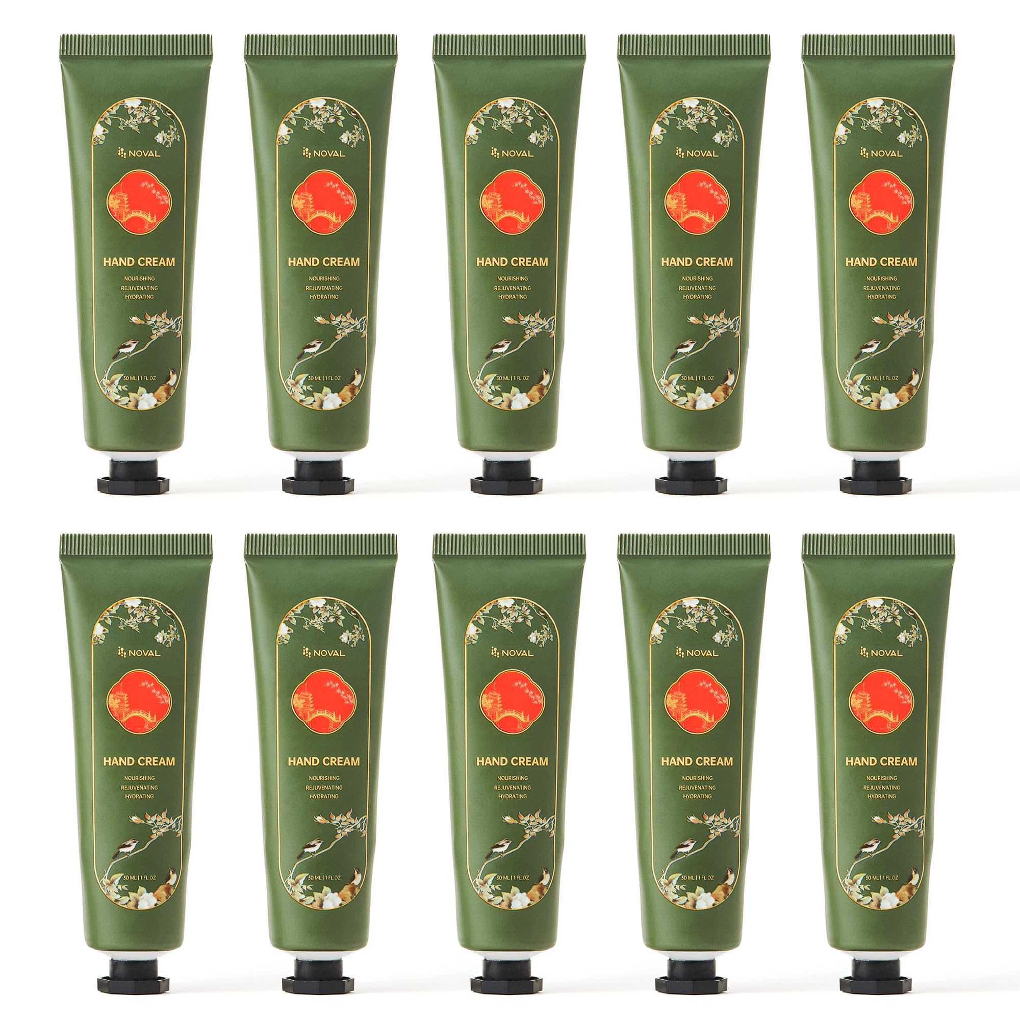 NOVAL Jasmine hand cream front view showing quick-absorbing hydration in 30ml tube.