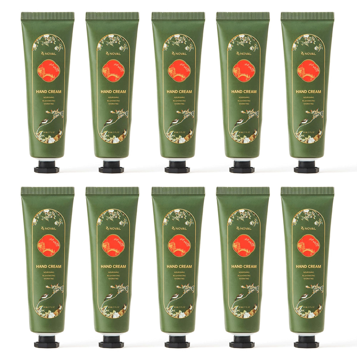 NOVAL Jasmine hand cream front view showing quick-absorbing hydration in 30ml tube.