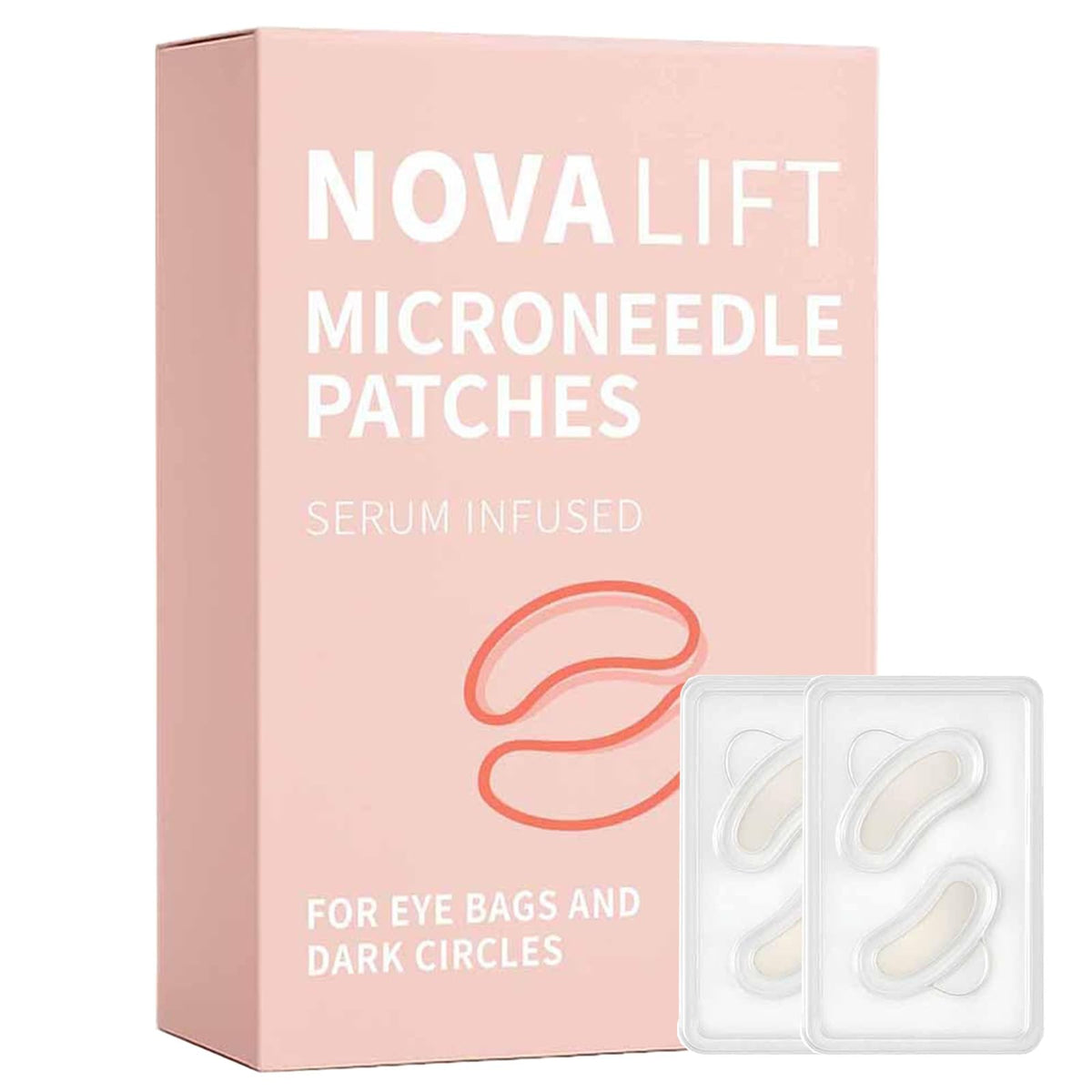 NOVALIFT Micro Eye Patches pack front showing convenient packaging for easy access