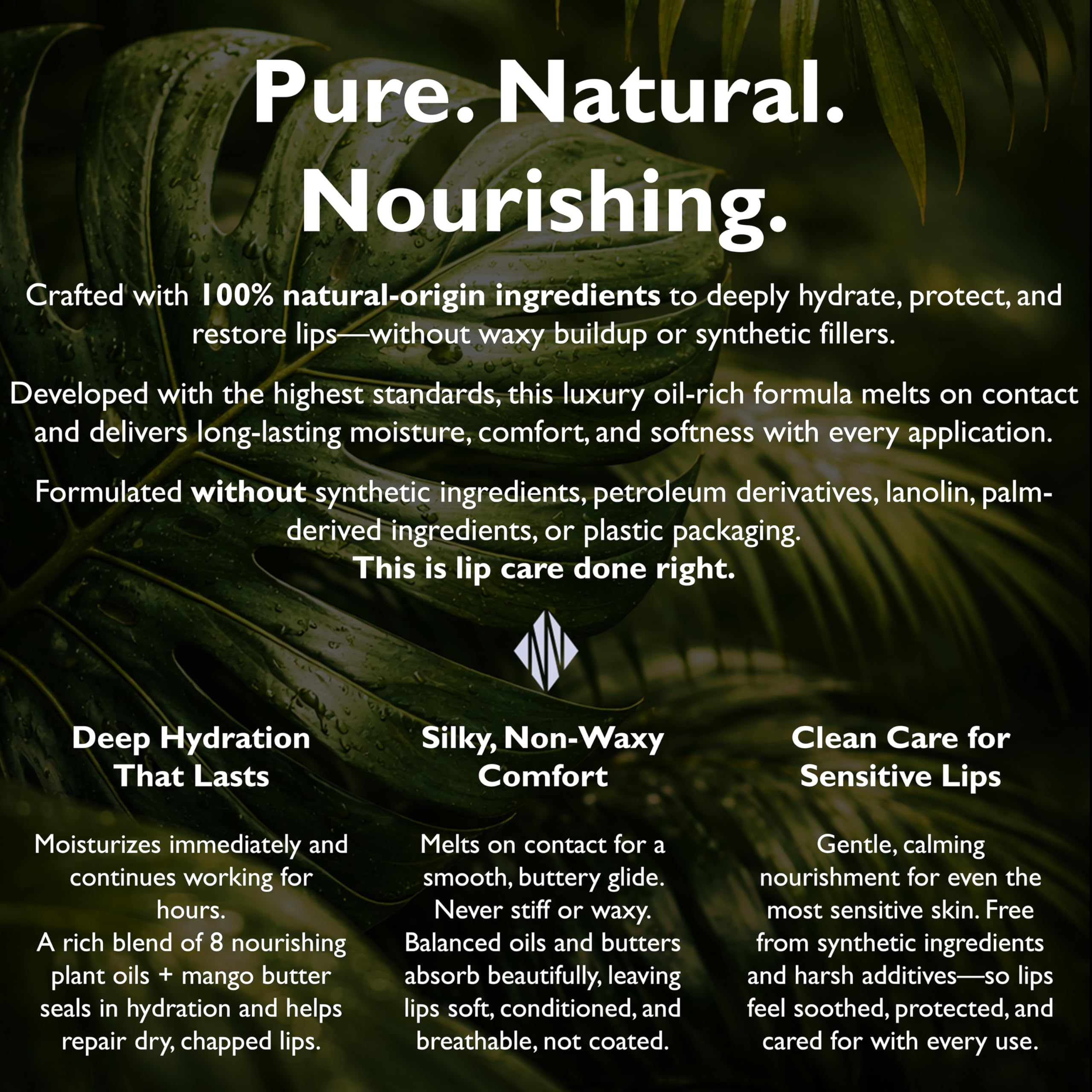 Novana Naturals Lip Balm tube, plastic-free and plant-based, for sustainable daily use