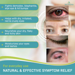 NOVEHA Tea Tree Oil Foaming Cleanser organic ingredients graphic.