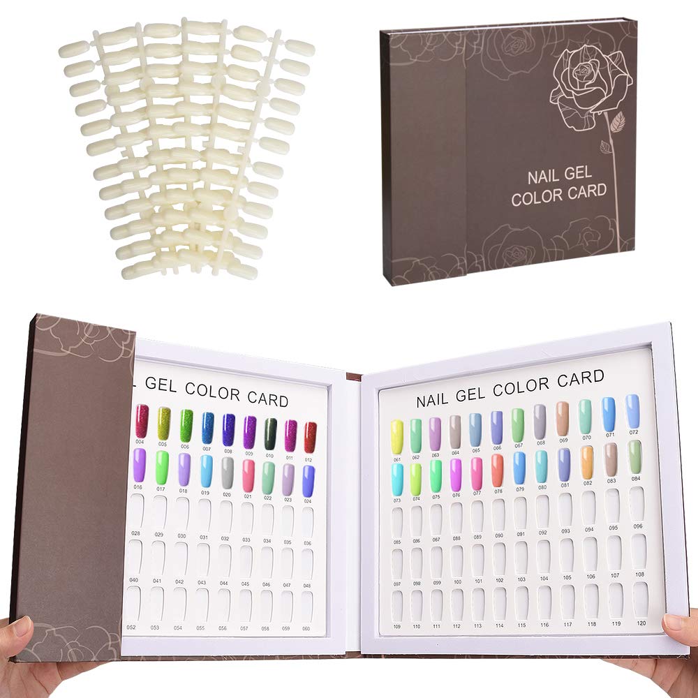Noverlife 120-nail-colors display book showing curated polish swatches for easy client selection.