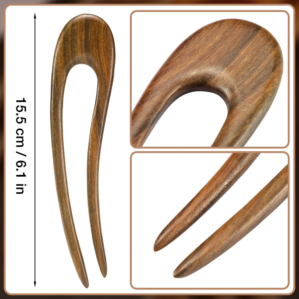 Noverlife crescent moon design hair pin securing a chic bun.