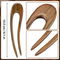 Noverlife crescent moon design hair pin securing a chic bun.