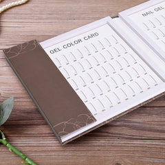 Noverlife cardboard nail art samples help plan seasonal looks for inspiration.