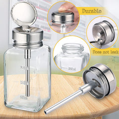 Noverlife push-down pump bottle for nail remover with precise dispensing