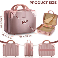 Noverlife rose gold makeup case ideal gift for women and girls.