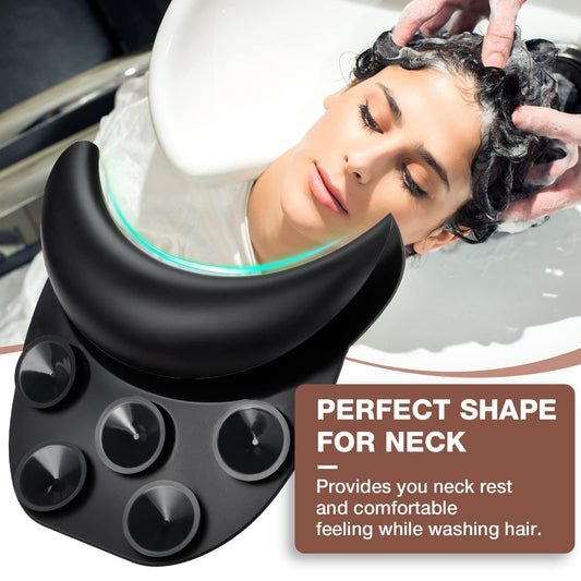 Noverlife soft silicone neck pillow offering ergonomic comfort during shampooing