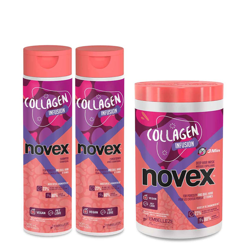 NOVEX shampoo 10.1oz bottle front view for daily cleansing and shine.
