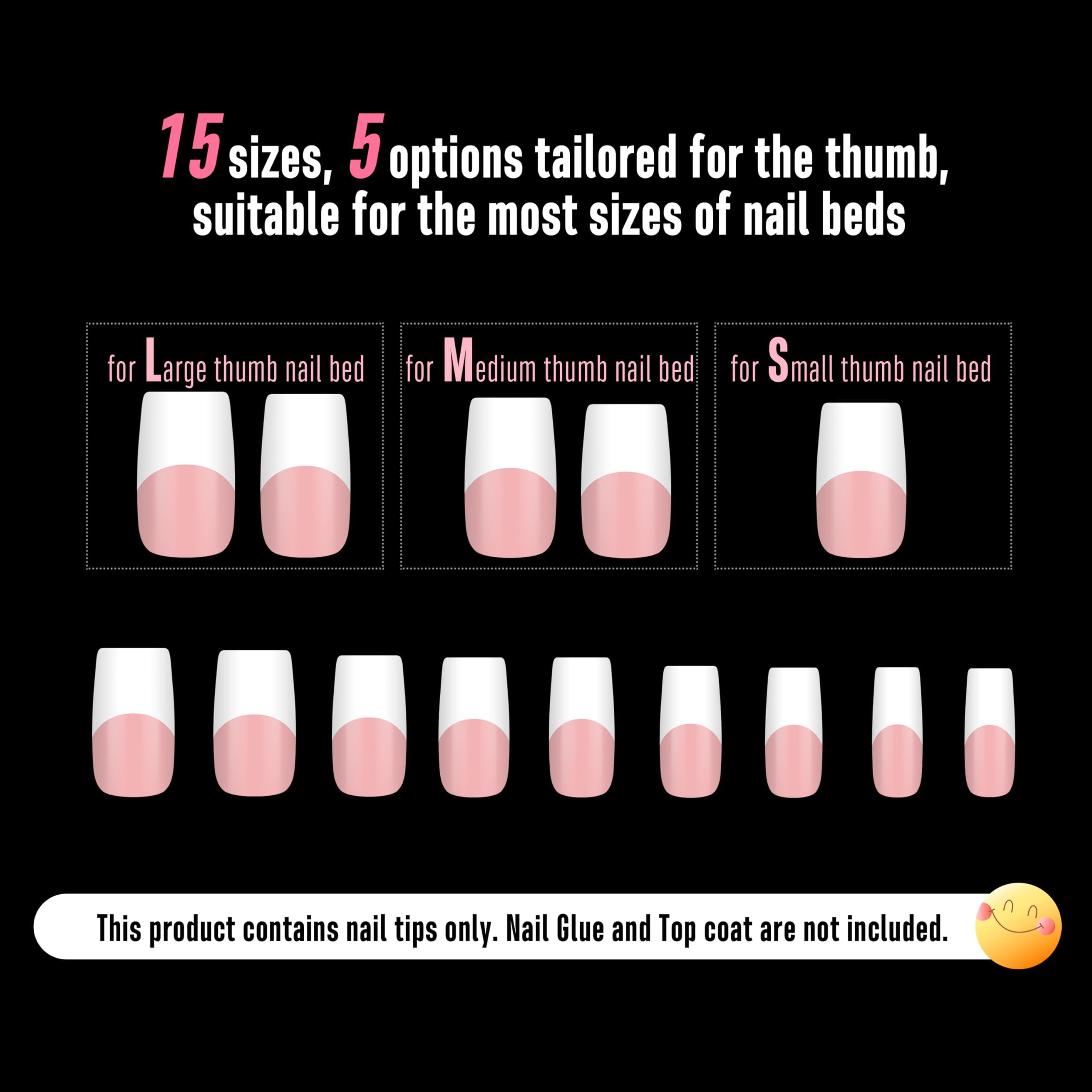 NOVO OVO 15-size set fits a wide range of nail beds